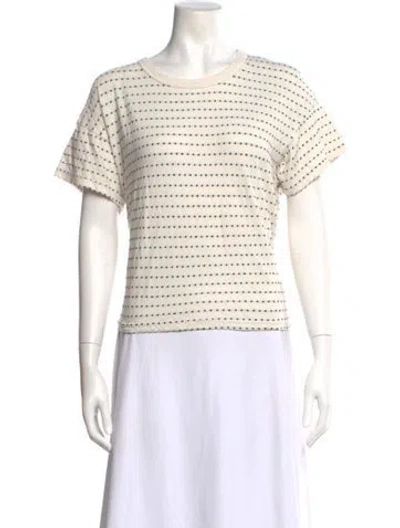 Pre-owned The Great Polka Dot Print Crew Neck T-shirt In White