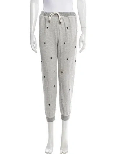 Pre-owned The Great Polka Dot Print Embroidered Accent Sweatpants In Gray