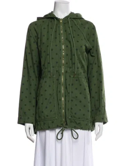 Pre-owned The Great Polka Dot Print Jacket In Green