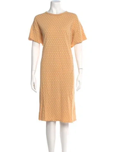 Pre-owned The Great Polka Dot Print Knee-length Dress In Neutral