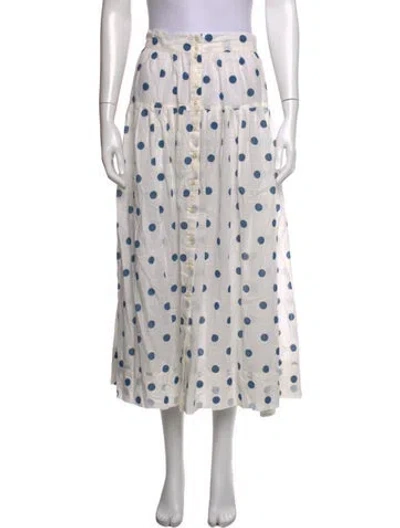 Pre-owned The Great Polka Dot Print Long Skirt In Multicolor