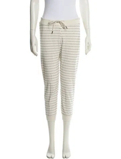 Pre-owned The Great Polka Dot Print Straight Leg Pants In Neutral