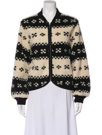 Pre-owned The Great Printed Bomber Jacket In Neutral