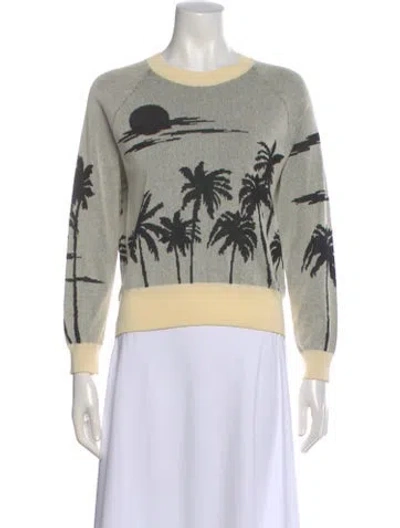 Pre-owned The Great Printed Crew Neck Sweater In Neutral
