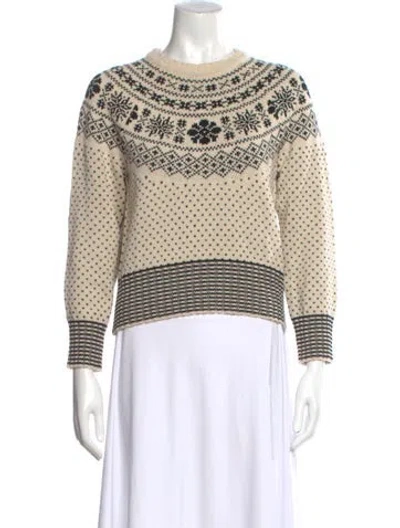 Pre-owned The Great Printed Crew Neck Sweater In Neutral