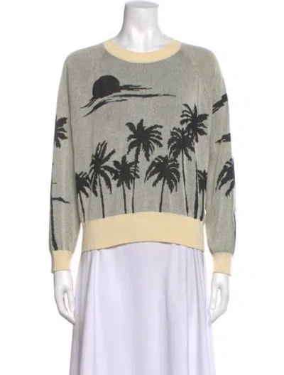 Pre-owned The Great Printed Crew Neck Sweater In Neutral