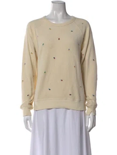 Pre-owned The Great Printed Crew Neck Sweater In Neutral