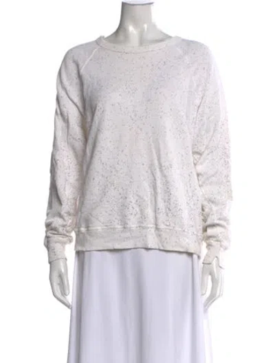Pre-owned The Great Printed Crew Neck Sweatshirt In Grey