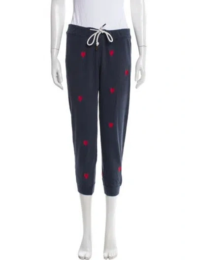Pre-owned The Great Printed Embroidered Accent Sweatpants In Blue