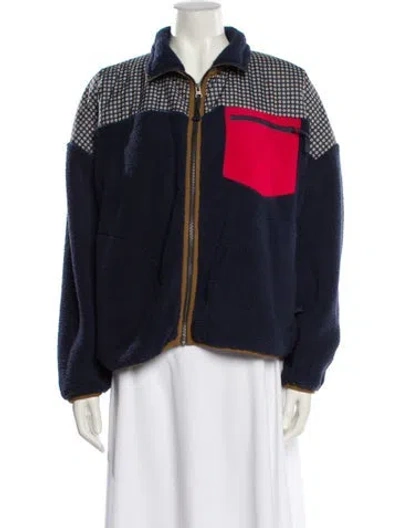 Pre-owned The Great Printed Jacket In Blue