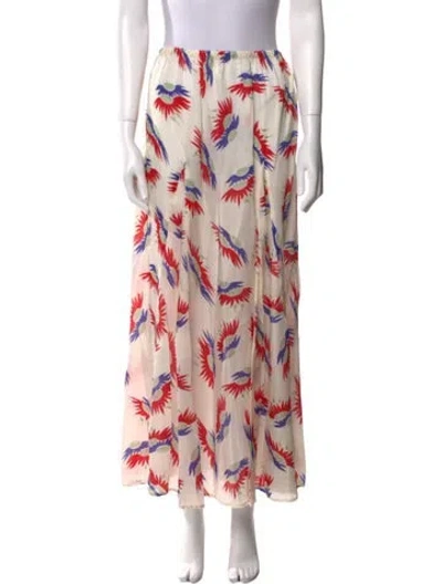 Pre-owned The Great Printed Long Skirt In Multi