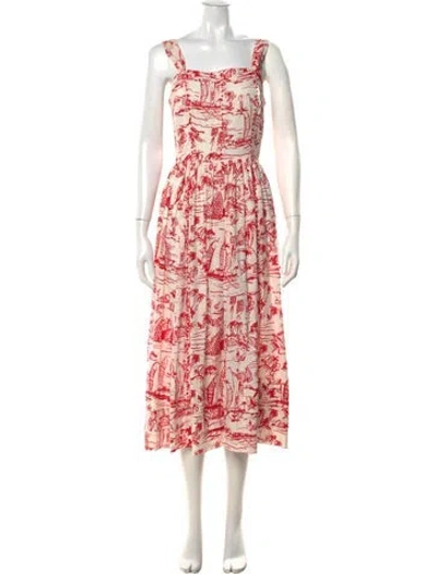 Pre-owned The Great Printed Midi Length Dress