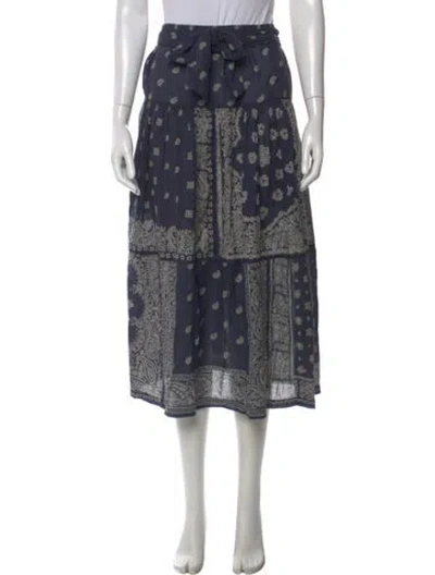 Pre-owned The Great Printed Midi Length Skirt