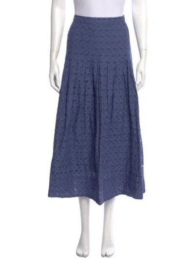 Pre-owned The Great Printed Midi Length Skirt In Blue