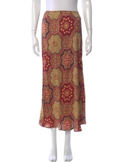 Pre-owned The Great Printed Midi Length Skirt In Multi