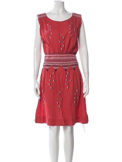 Pre-owned The Great Printed Mini Dress In Red