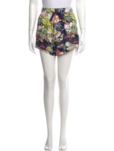 Pre-owned The Great Printed Mini Shorts In Black