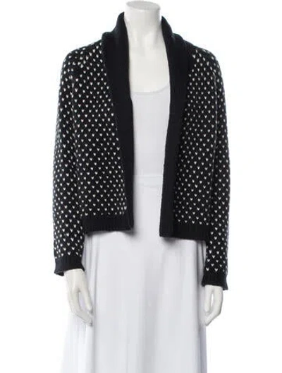 Pre-owned The Great Printed Open Front Sweater In Blue