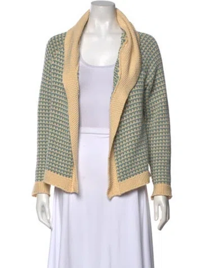 Pre-owned The Great Printed Open Front Sweater In Neutral