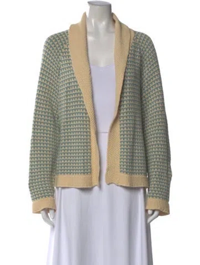 Pre-owned The Great Printed Open Front Sweater In Neutral