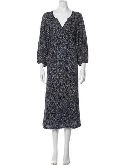 Pre-owned The Great Printed Pleated Accents Nightgown In Blue
