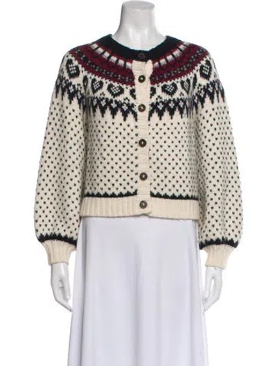 Pre-owned The Great Printed Scoop Neck Sweater In Neutral