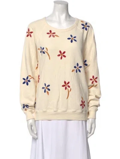 Pre-owned The Great Printed Scoop Neck Sweatshirt In Neutral