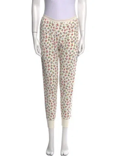 Pre-owned The Great Printed Skinny Leg Pants In Neutral