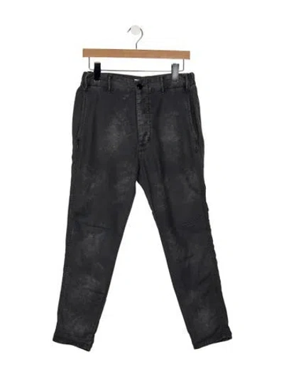 Pre-owned The Great Printed Straight Leg Pants In Grey