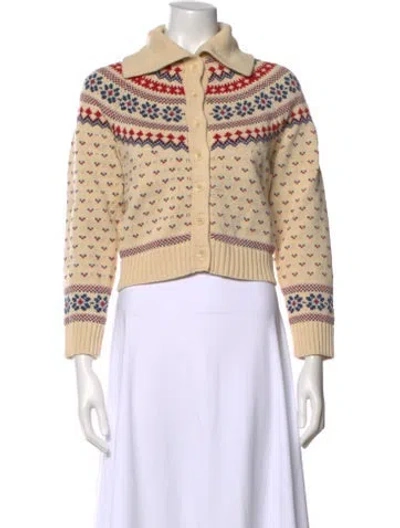 Pre-owned The Great Printed Sweater In Neutral