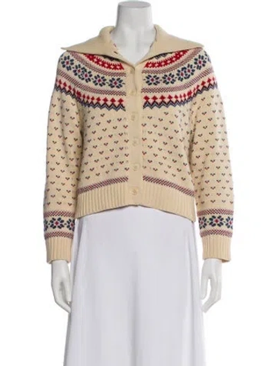 Pre-owned The Great Printed Sweater In Neutral