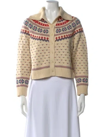 Pre-owned The Great Printed Sweater In Neutral