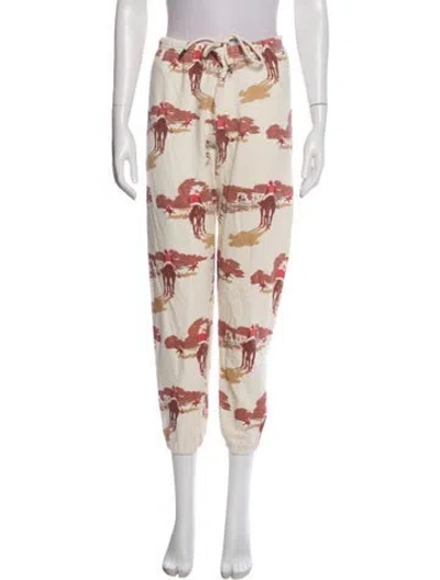 Pre-owned The Great Printed Sweatpants In Neutral