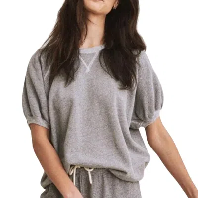 The Great Puff Sleeve Sweatshirt In Grey