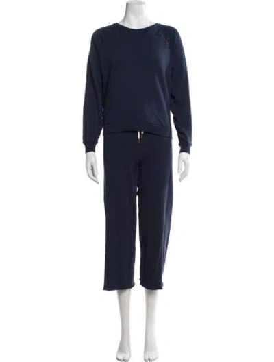 Pre-owned The Great Raw-edge Trim Lounge Set In Blue