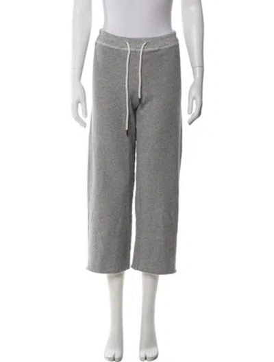 Pre-owned The Great Raw-edge Trim Sweatpants In Gray
