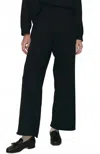 The Great Rec Wide Leg Sweater Pant In Black In Black