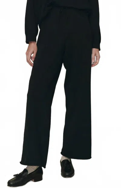 The Great Rec Wide Leg Sweater Pant In Black