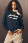 The Great Reindeer Graphic Sweatshirt In Blue