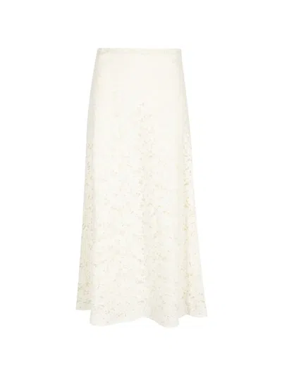 The Great Relic Lace Midi Skirt In White