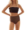 The Great Reversible Mid Rise Brief In Black Oasis Floral And Bronze Check In Multi