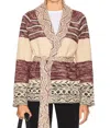 The Great Riding Cardigan In Rusted Red Multi In Neutral