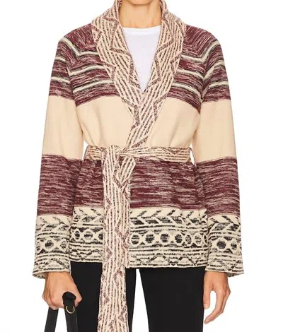 THE GREAT RIDING CARDIGAN IN RUSTED RED MULTI