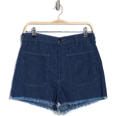 The Great . Sailor Denim Shorts In Rinse Wash