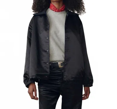 The Great Satin Coaches Jacket In Black
