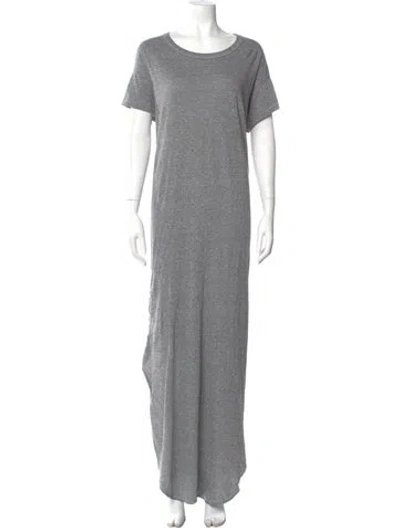 Pre-owned The Great Scoop Neck Long Dress In Gray