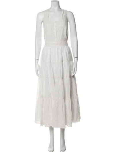 Pre-owned The Great Scoop Neck Long Dress In Neutrals