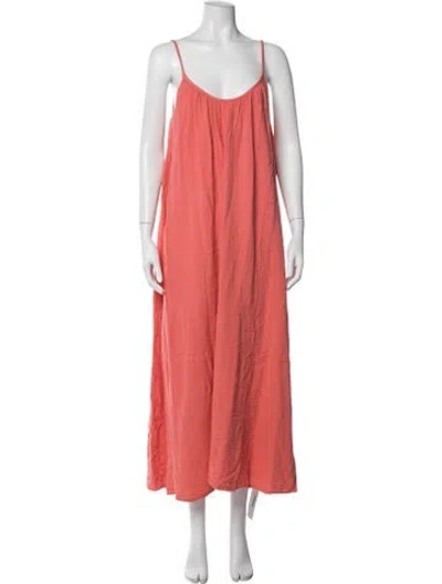 Pre-owned The Great Scoop Neck Long Dress In Pink