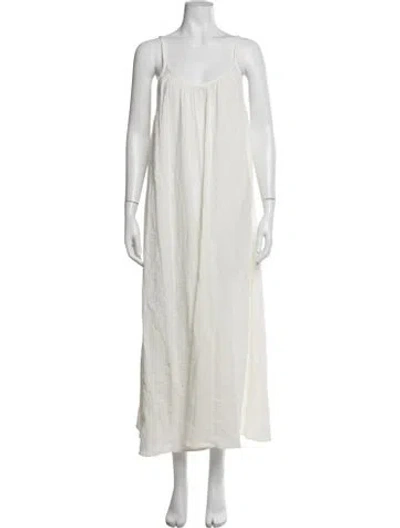 Pre-owned The Great Scoop Neck Long Dress W/ Tags In White