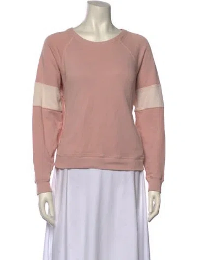Pre-owned The Great Scoop Neck Long Sleeve Sweatshirt In Pink